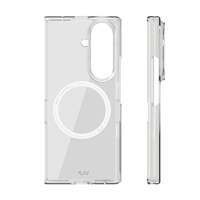 Чехол-накладка VLP Puro Case с MagSafe для Samsung Galaxy Z Fold 8 Ultra, прозрачный Чехол-накладка VLP Puro Case с MagSafe для Samsung Galaxy Z Fold 8 Ultra, прозрачный