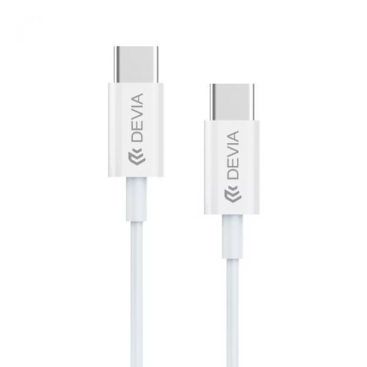Кабель Devia Smart Series PD 60W Type-C to Type-C 3A 1.2m, белый