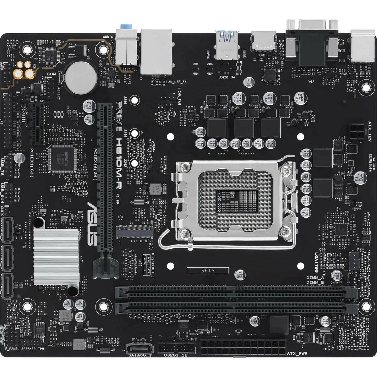 Материнская плата Asus PRIME H610M-R-SI 