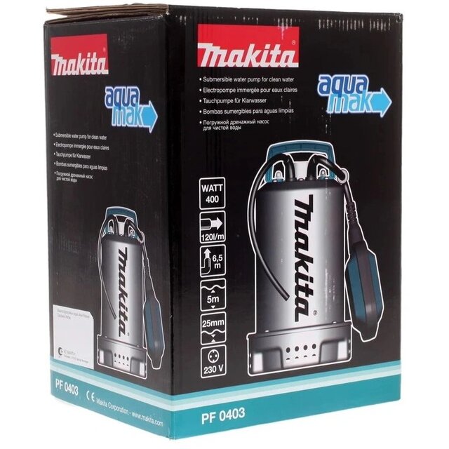 Садовый насос дренажный Makita PF0403 (Цвет: Silver) Садовый насос дренажный Makita PF0403 (Цвет: Silver)