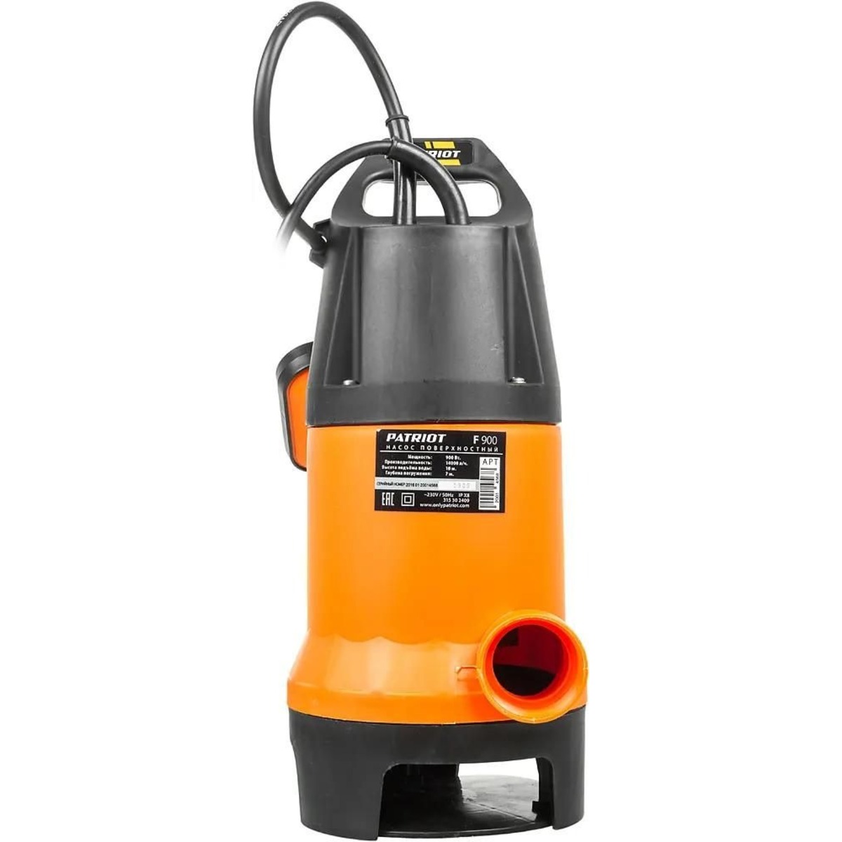 Садовый насос дренажный Patriot F900 (Цвет: Orange)
