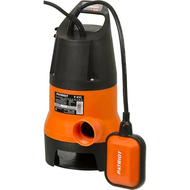 Садовый насос дренажный Patriot F400 (Цвет: Orange)