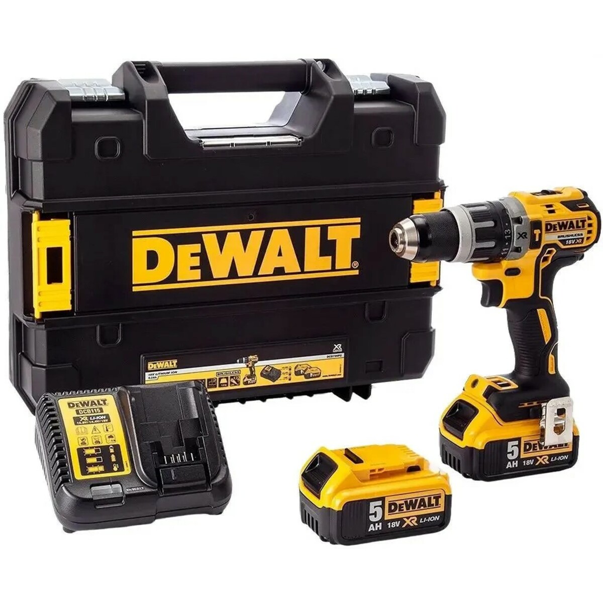 Дрель-шуруповерт DeWalt DCD796P2-QW (Цвет: Yellow/Black)