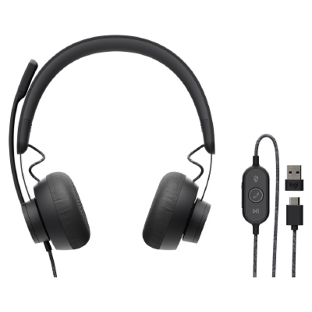 Компьютерная гарнитура Logitech Zone Wired UC (Цвет: Black)