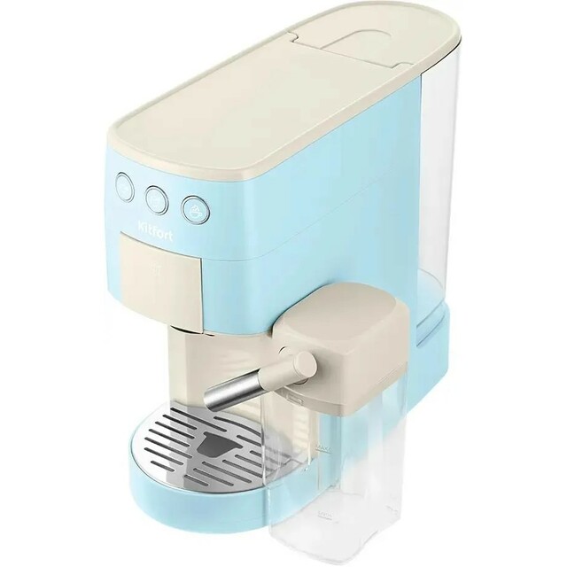 Кофеварка рожковая Kitfort КТ-7466 (Цвет: Blue / White)
