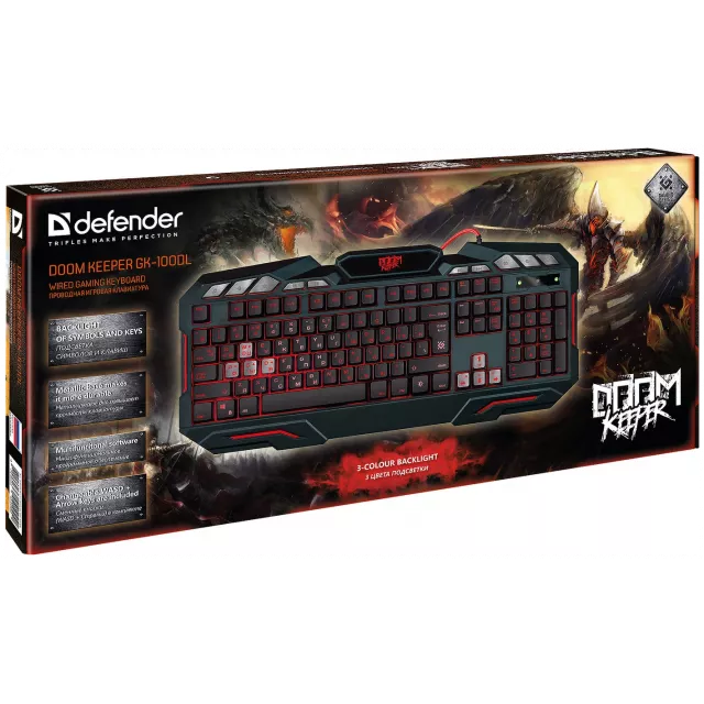 Клавиатура Defender Doom Keeper GK-100DL (Цвет: Black)