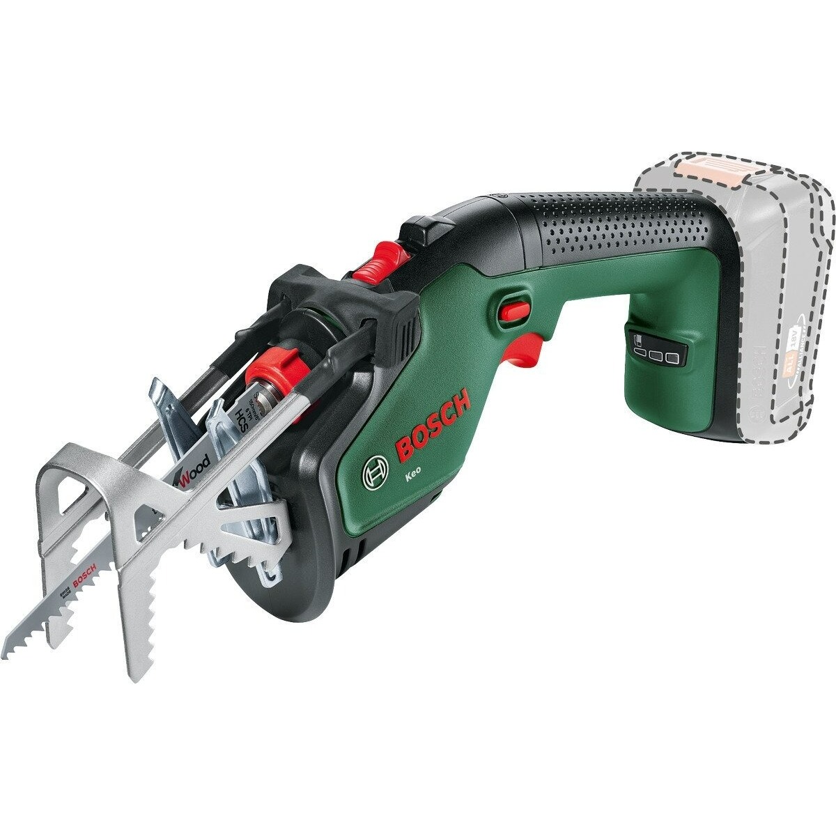 Сабельная пила Bosch KEO 18 LI (Цвет: Green)