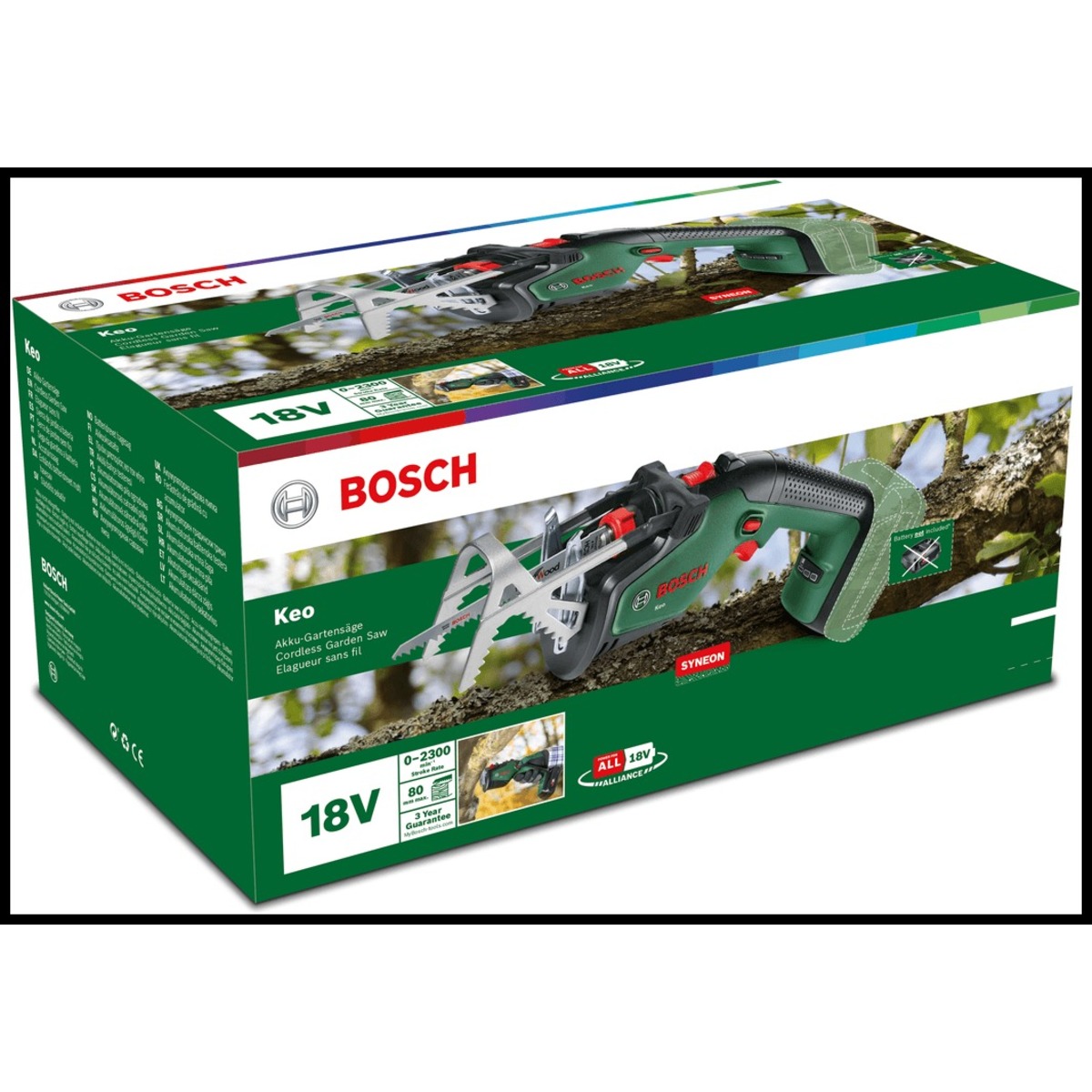 Сабельная пила Bosch KEO 18 LI (Цвет: Green)