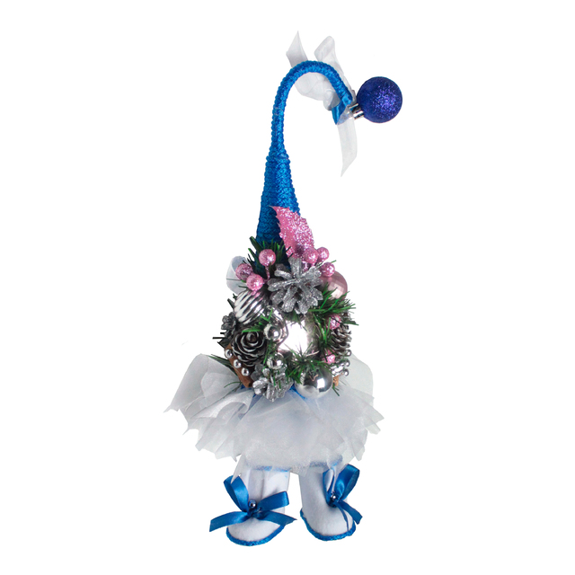 Новогодняя игрушка Ёлочка-топотушка (Цвет: Blue / White)
