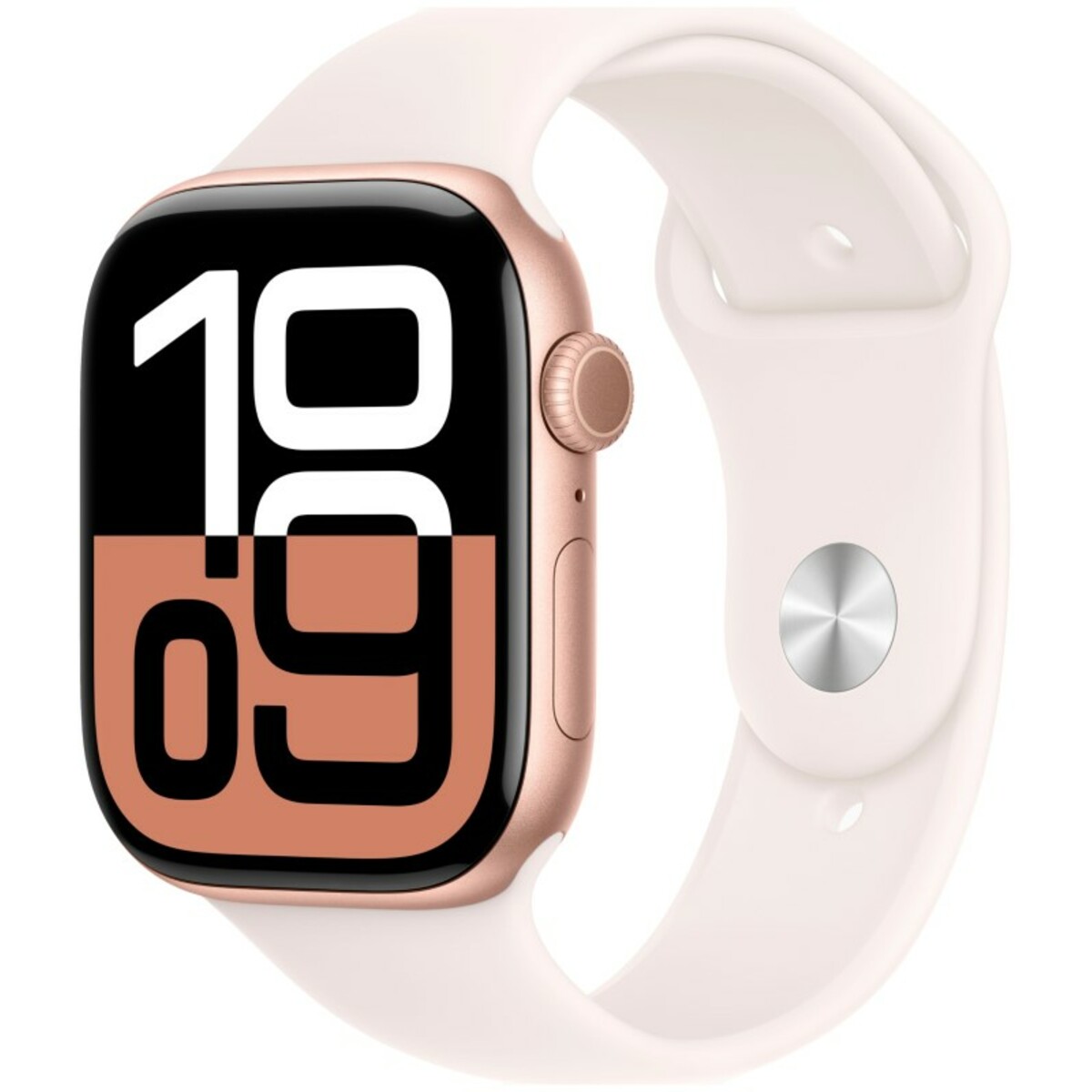 Умные часы Apple Watch Series 10 42mm Aluminum Case with Sport Band S / M (Цвет: Rose Gold / Light Blush)