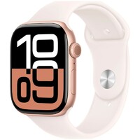 Умные часы Apple Watch Series 10 42mm Aluminum Case with Sport Band S/M (Цвет: Rose Gold/Light Blush)