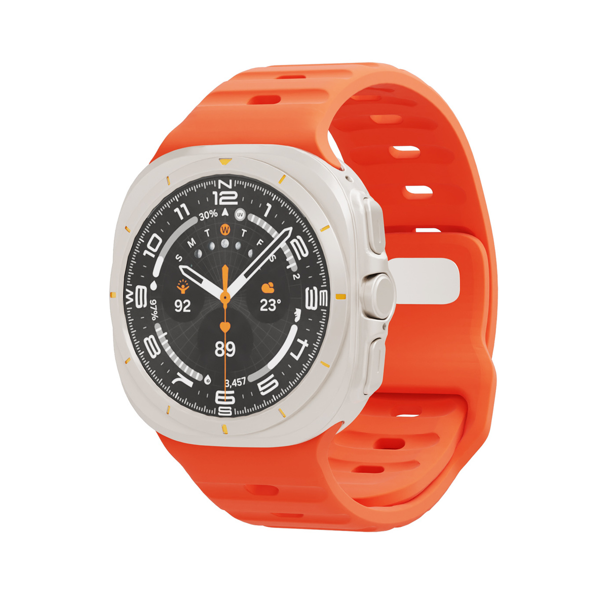 Ремешок силиконовый VLP Pulse Band для Samsung Watch Ultra 47 мм, оранжевый