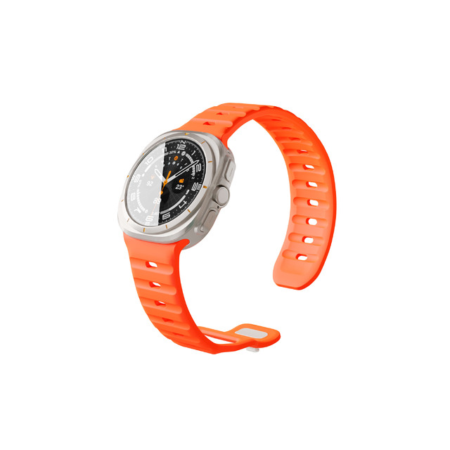 Ремешок силиконовый VLP Pulse Band для Samsung Watch Ultra 47 мм, оранжевый