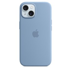 Чехол-накладка Apple Silicone Case with MagSafe для смартфона Apple iPhone 15 (Цвет: Winter Blue)