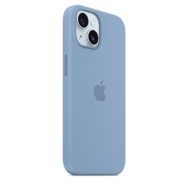 Чехол-накладка Apple Silicone Case with MagSafe для смартфона Apple iPhone 15 (Цвет: Winter Blue)
