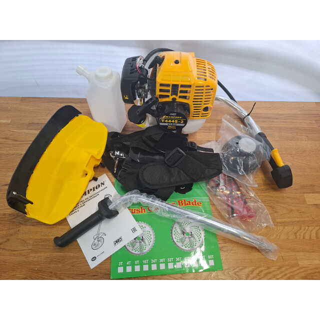 Триммер бензиновый Champion T444S-2 (2-коробки) (Цвет: Yellow / Black)