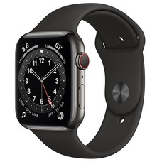 Умные часы Apple Watch Series 6 GPS 40mm Stainless Steel Case with Sport Band (Цвет: Graphite/ Black)