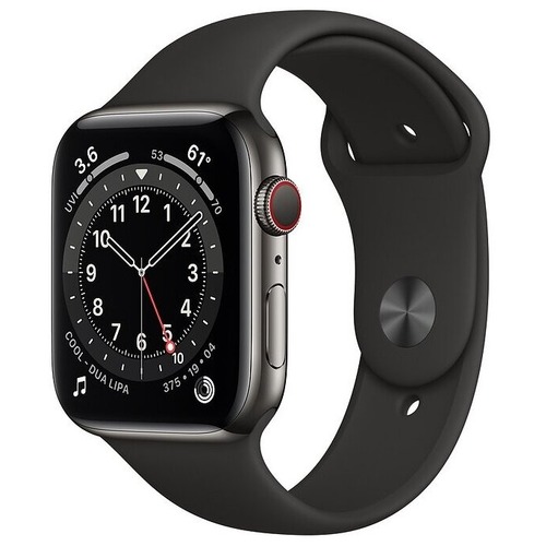 Умные часы Apple Watch Series 6 GPS 40mm Stainless Steel Case with Sport Band (Цвет: Graphite /  Black)