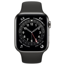 Умные часы Apple Watch Series 6 GPS 40mm Stainless Steel Case with Sport Band (Цвет: Graphite/ Black)