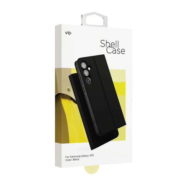 Чехол-книжка VLP Shell Сase для смартфона Samsung Galaxy A55 (Цвет: Black)