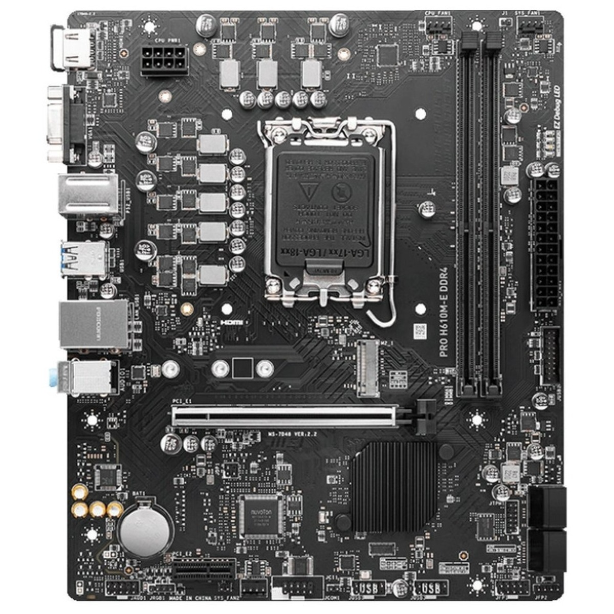 Материнская плата MSI PRO H610M-E DDR4