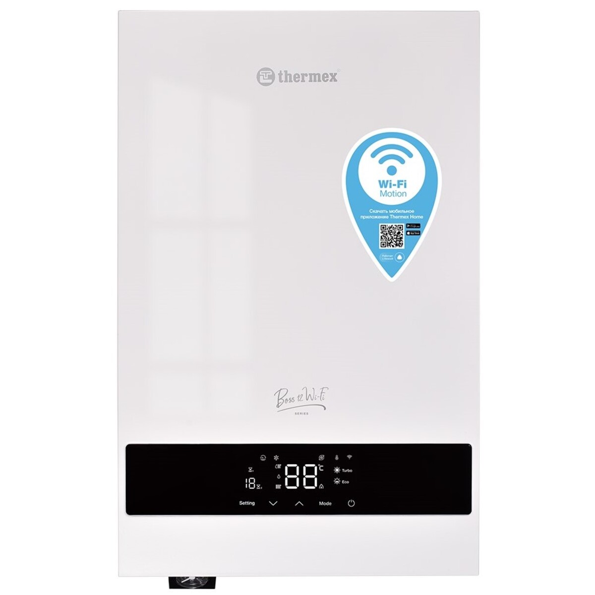 Электрический котел Thermex Boss 12 Wi-Fi (White), белый