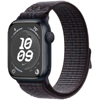Умные часы Apple Watch Series 9 45mm Aluminum Case with Nike Sport Loop (Цвет: Midnight/Black/Blue)