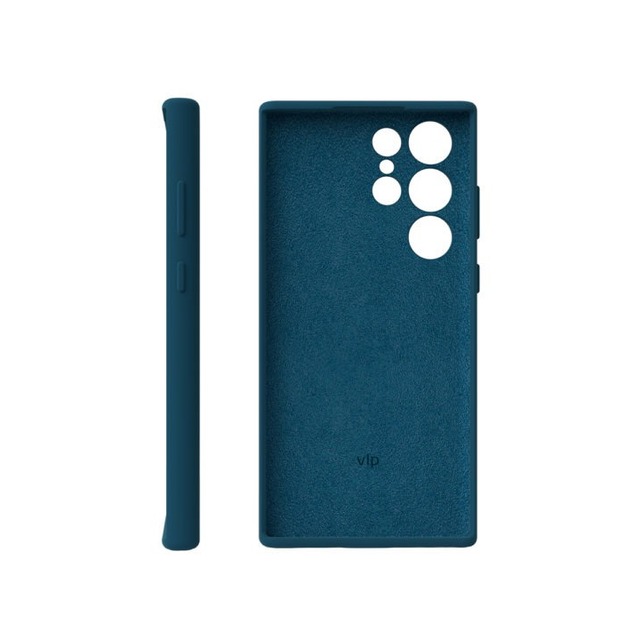 Чехол-накладка VLP Silicone Сase Soft Touch для смартфона Samsung Galaxy S23 Ultra (Цвет: Dark Blue)