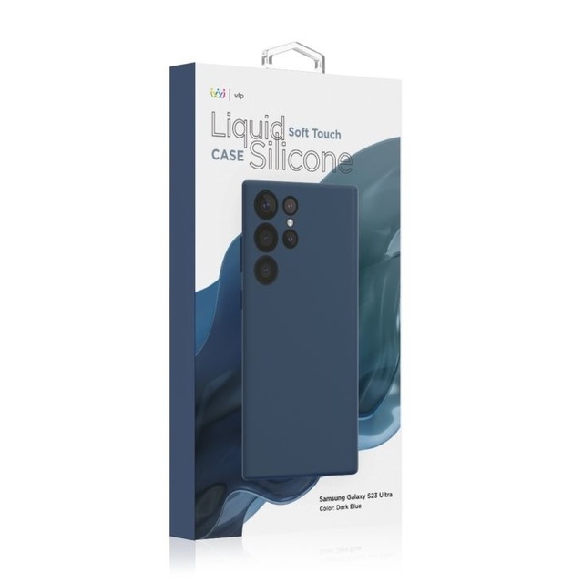 Чехол-накладка VLP Silicone Сase Soft Touch для смартфона Samsung Galaxy S23 Ultra (Цвет: Dark Blue)