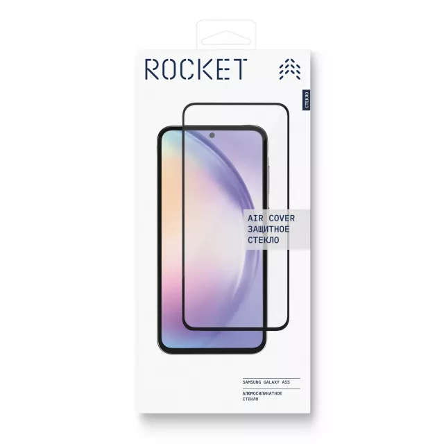 Защитное стекло Rocket Air Cover для Samsung Galaxy A55, черный
