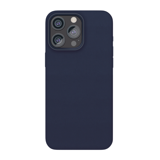 Чехол-накладка VLP Ecopelle Case with MagSafe для смартфона Apple iPhone 15 Pro Max (Цвет: Dark Blue)
