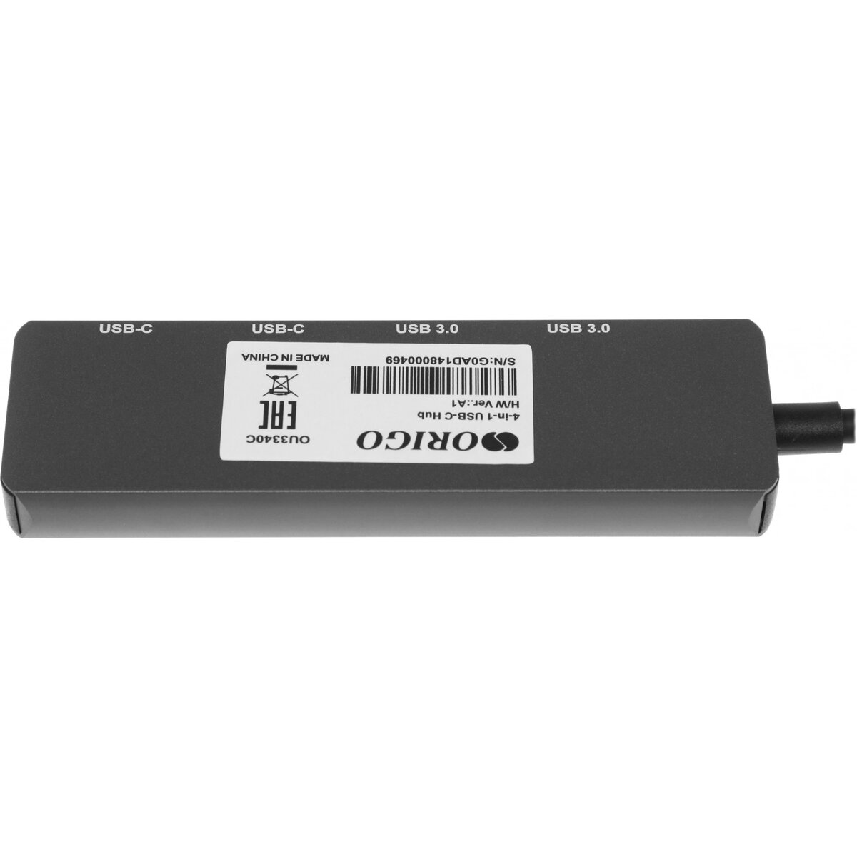 Разветвитель USB-C Origo OU3340C, черный