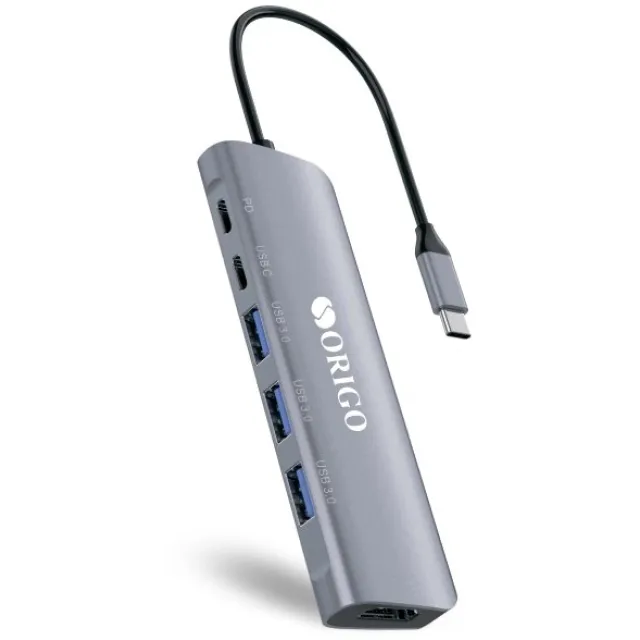 Разветвитель USB 3.0 Origo OU3360PD (Цвет: Silver)
