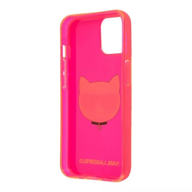 Чехол-накладка KarlLagerfeld TPU FLUO Case Choupette's для смартфона Apple iPhone 13 (Цвет: Rose)