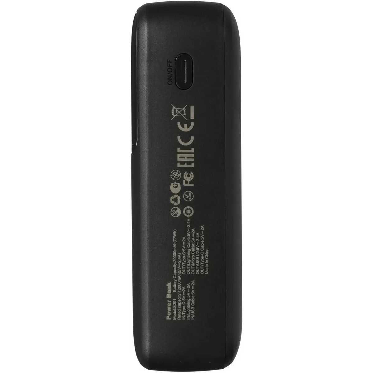 Внешний аккумулятор Tecno Pocket S201 20000mAh, черный