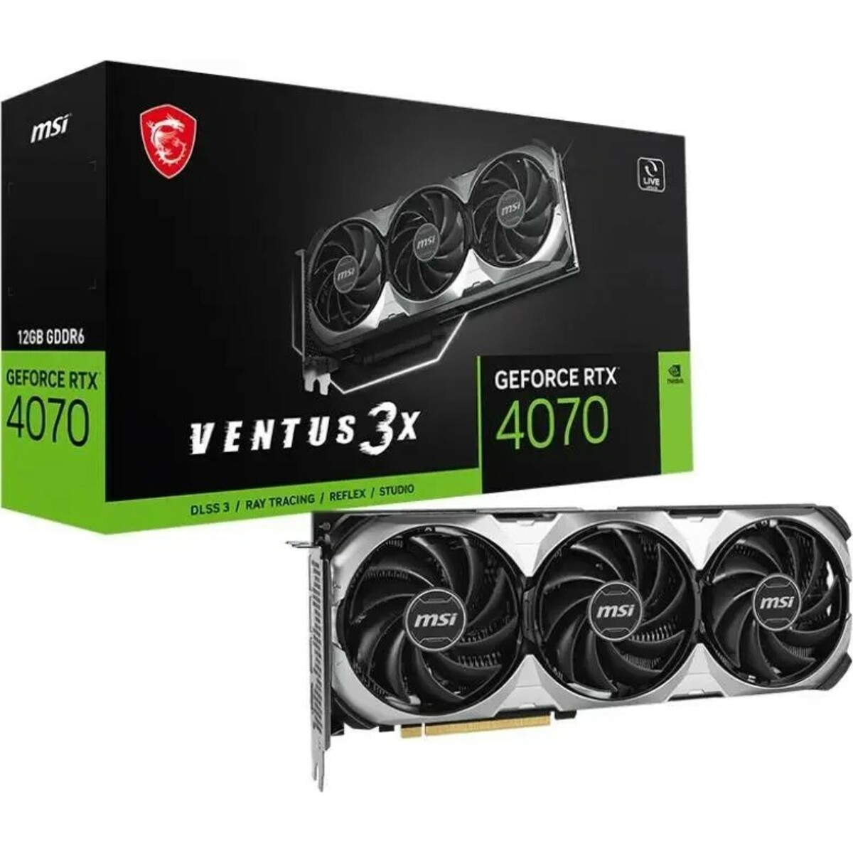 Видеокарта MSI GeForce RTX 4070 VENTUS 3X 12G
