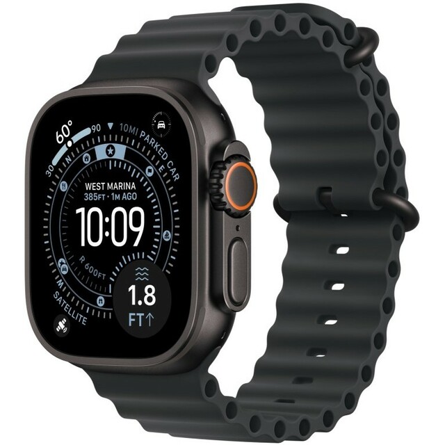 Умные часы Apple Watch Ultra 3 49mm Titanium Case with Ocean Band, черный