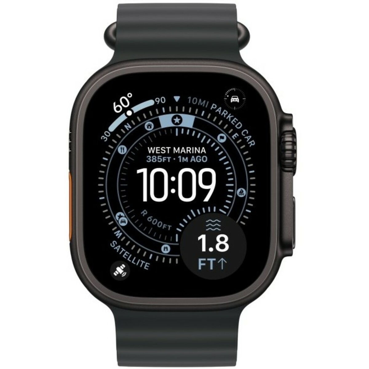 Умные часы Apple Watch Ultra 3 49mm Titanium Case with Ocean Band, черный