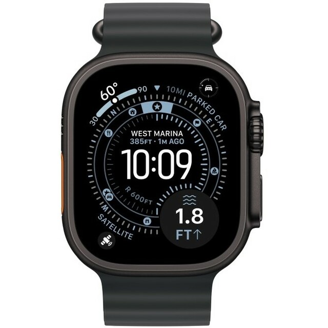 Умные часы Apple Watch Ultra 3 49mm Titanium Case with Ocean Band, черный