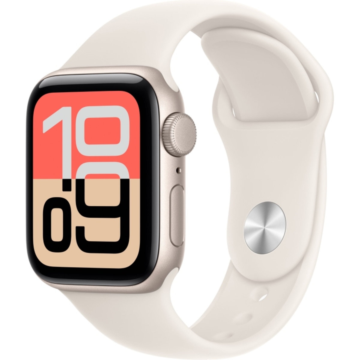 Умные часы Apple Watch SE 3 (2026) 40 mm Starlight Aluminum Starlight Sand Sport Band S/M (MJKR4)