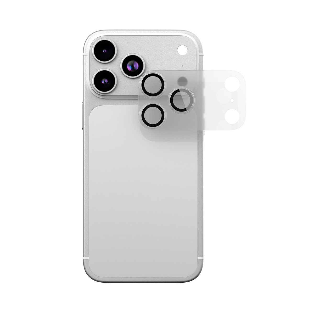Стекло защитное VLP Lens Protector для камеры iPhone 17 Pro Max, с черной рамкой