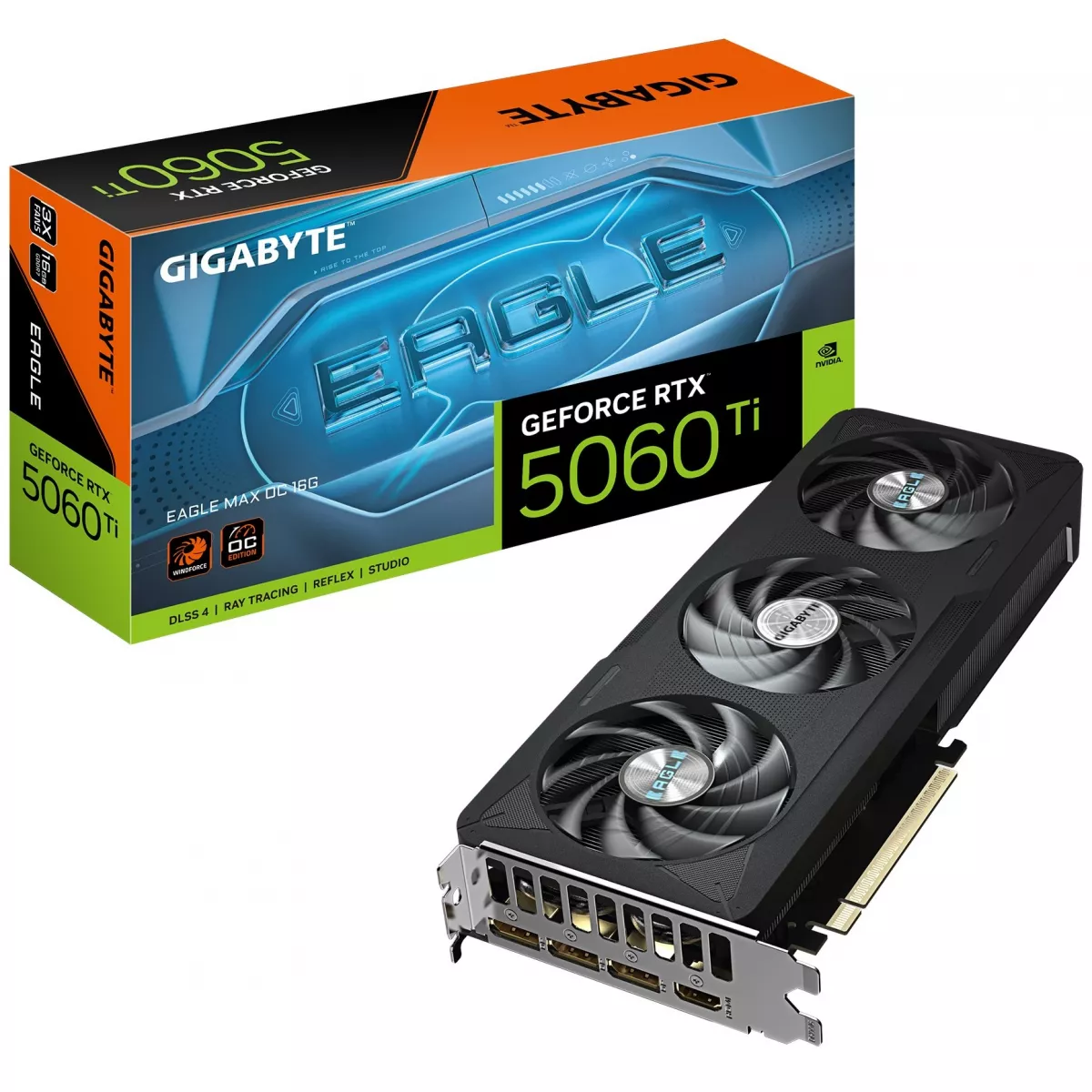 Видеокарта GIGABYTE GeForce RTX 5060 Ti EAGLE MAX OC 16G (GV-N506TEAGLEMAX OC-16GD)
