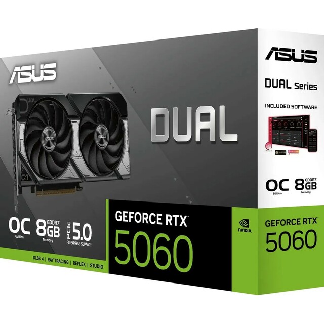 Видеокарта Asus GeForce RTX 5060 Dual OC 8Gb (DUAL-RTX5060-O8G)