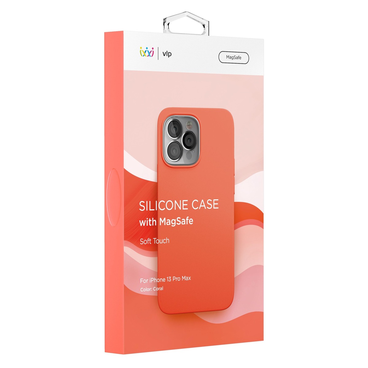 Чехол-накладка VLP Silicone Case with MagSafe для смартфона Apple iPhone 13 Pro Max (Цвет: Coral)