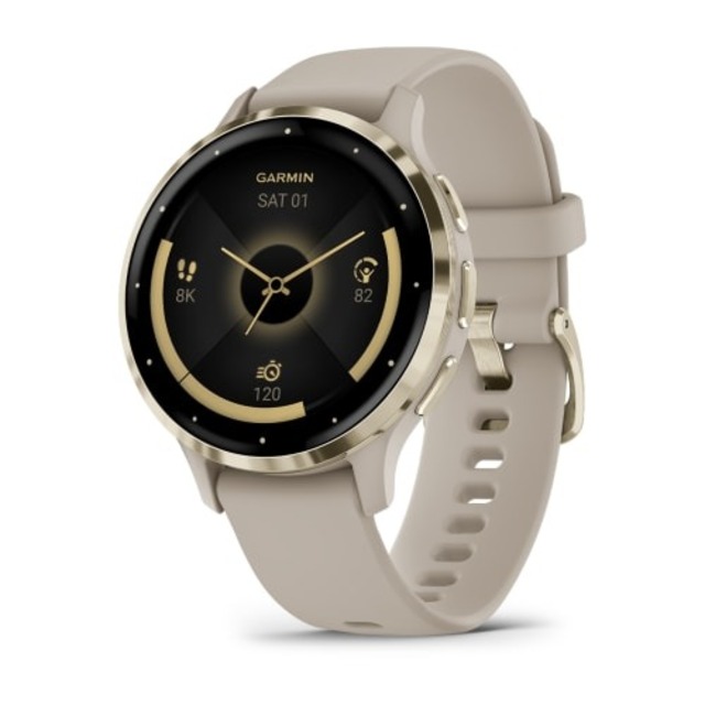 Умные часы Garmin Venu 3S (Цвет: Soft Gold / Light Sand)