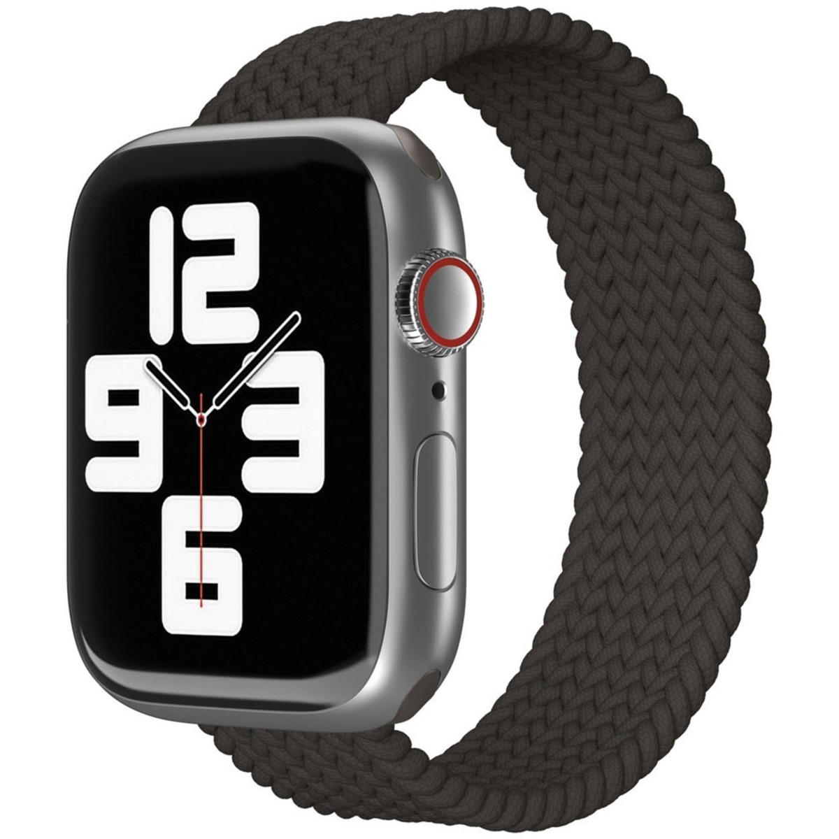 Ремешок нейлоновый плетеный VLP Braided Band для Apple Watch 42/44/45 mm (L/XL 2шт), черный