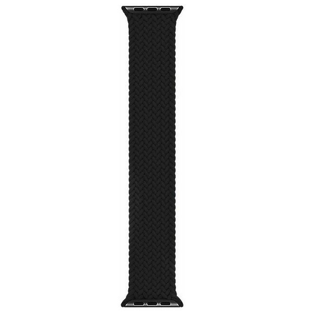 Ремешок нейлоновый плетеный VLP Braided Band для Apple Watch 42/44/45 mm (L/XL 2шт), черный