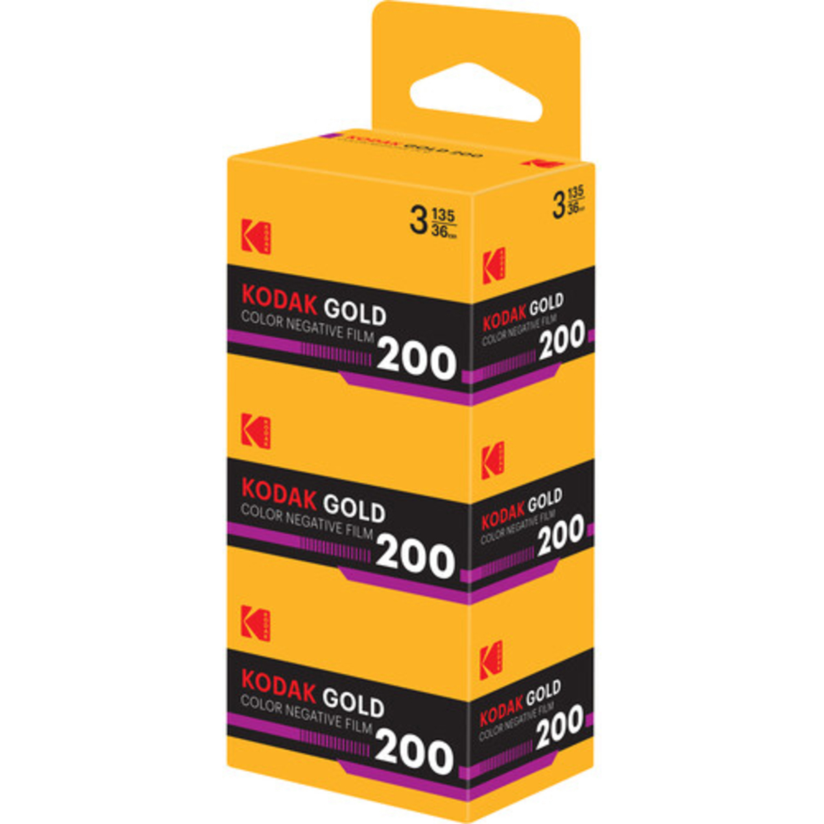Фотопленка Kodak Gold 200 Eastman (3 шт.) (Цвет: New Yellow / Black)