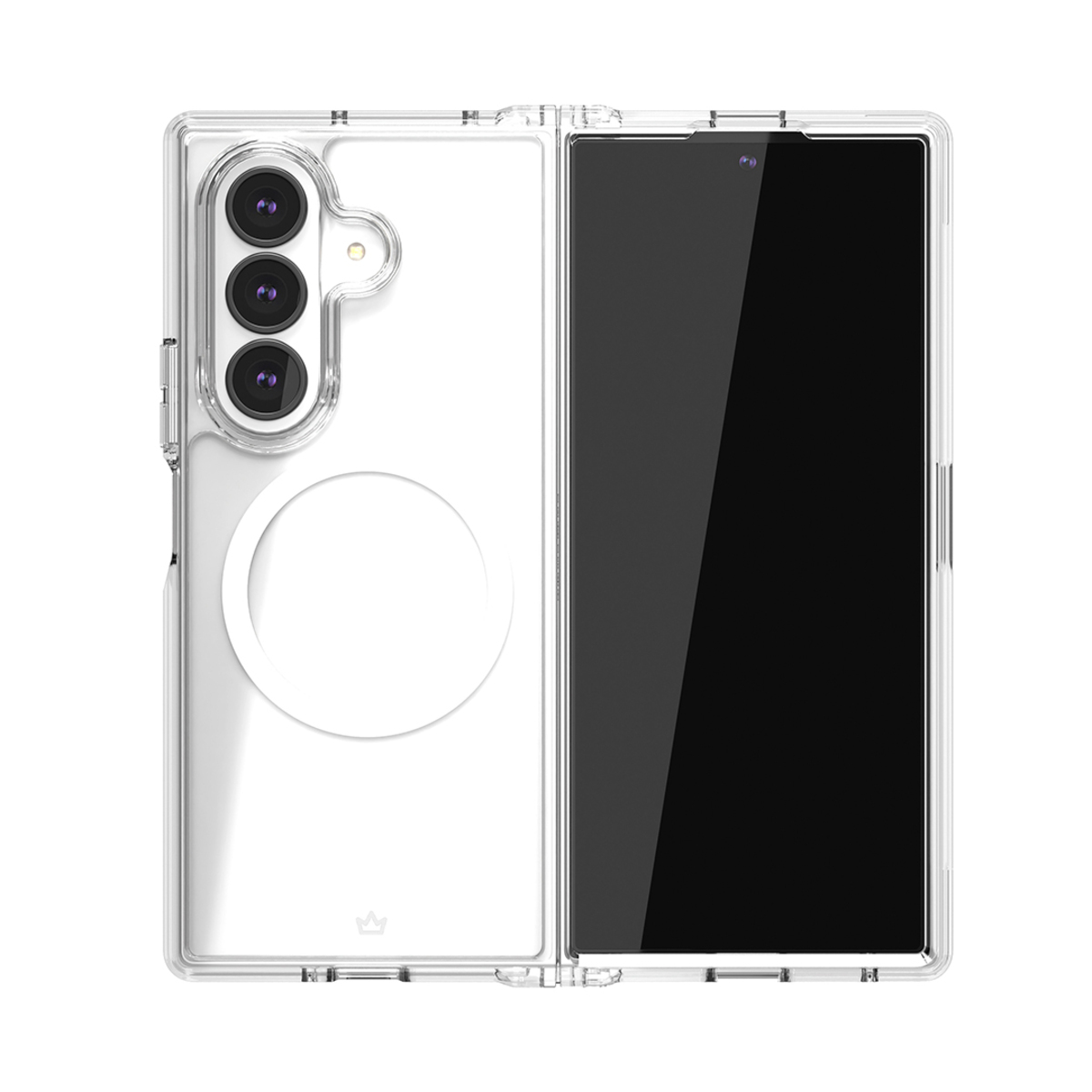 Чехол-накладка VLP Crystal Сase MagSafe для Samsung Galaxy Z Fold 7 (Цвет: Clear)