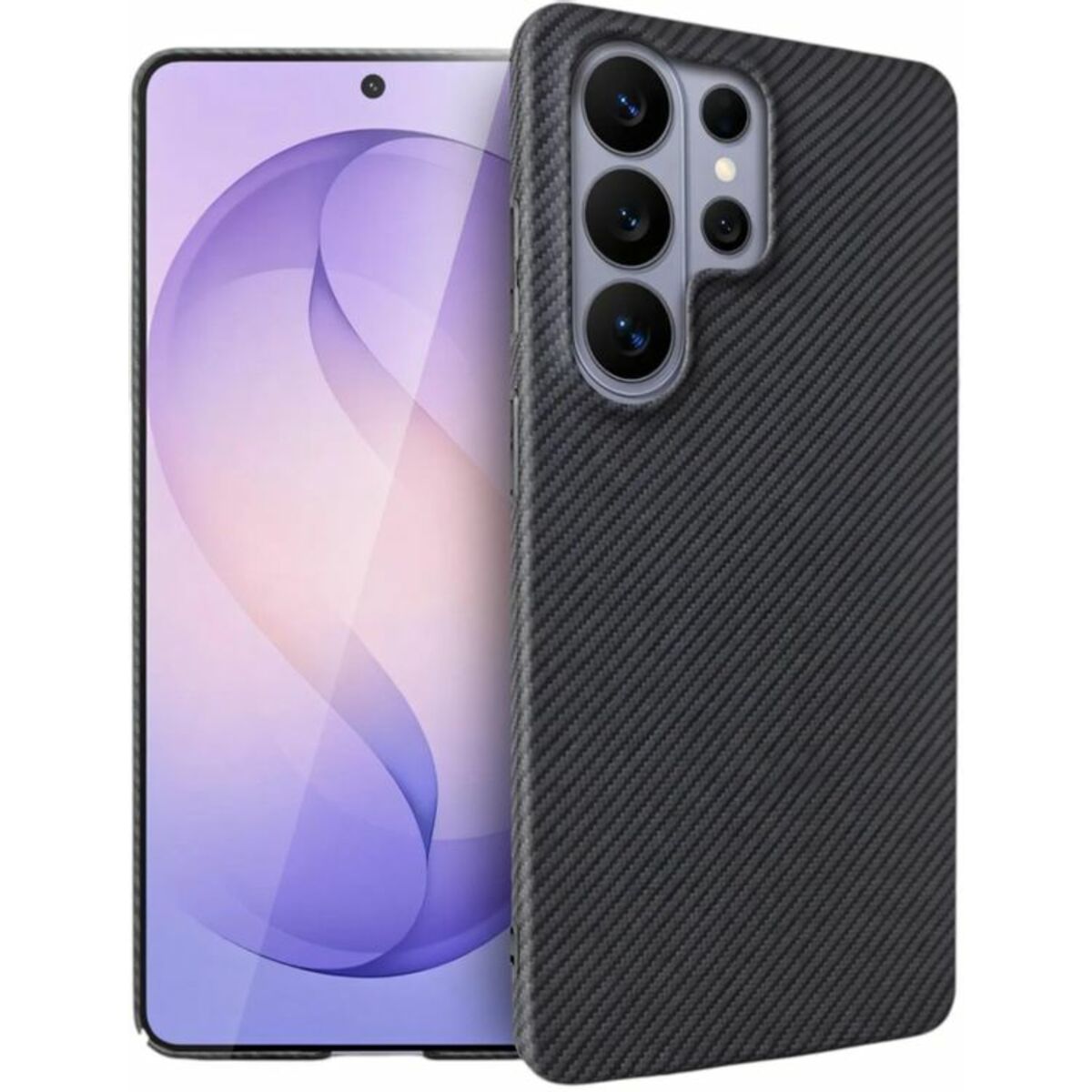 Чехол Borasco Art Case для Samsung Galaxy S26 Ultra c MagSafe (Цвет: Черный карбон)